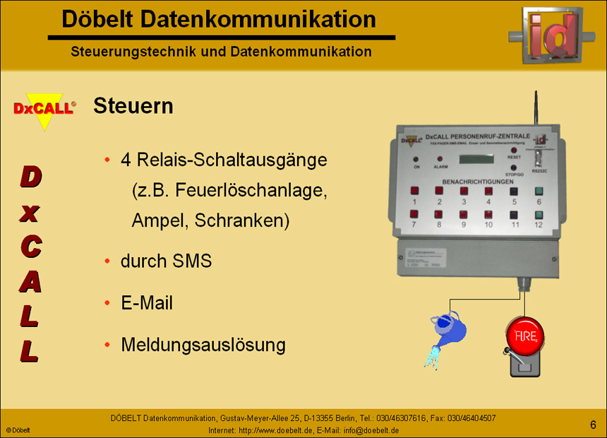 D�belt Datenkommunikation - Produktpr�sentation: dxcall-dxto - Folie 6