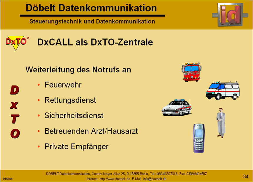 D�belt Datenkommunikation - Produktpr�sentation: dxcall-dxto - Folie 34