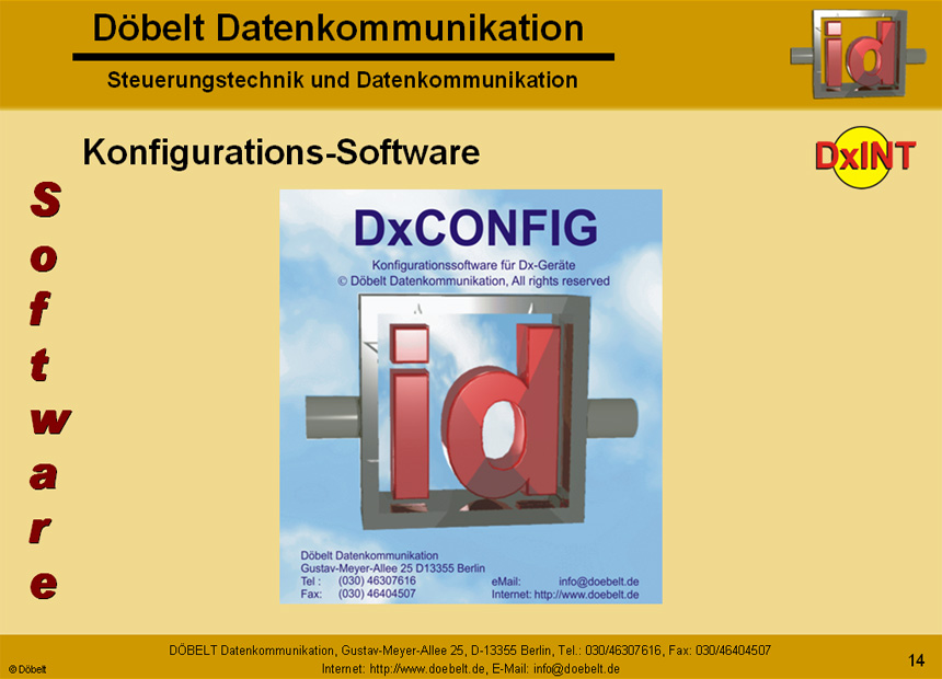 D�belt Datenkommunikation - Produktpr�sentation: dxint - Folie 14