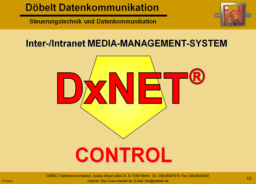 D�belt Datenkommunikation - Produktpr�sentation: dxlica - Folie 10
