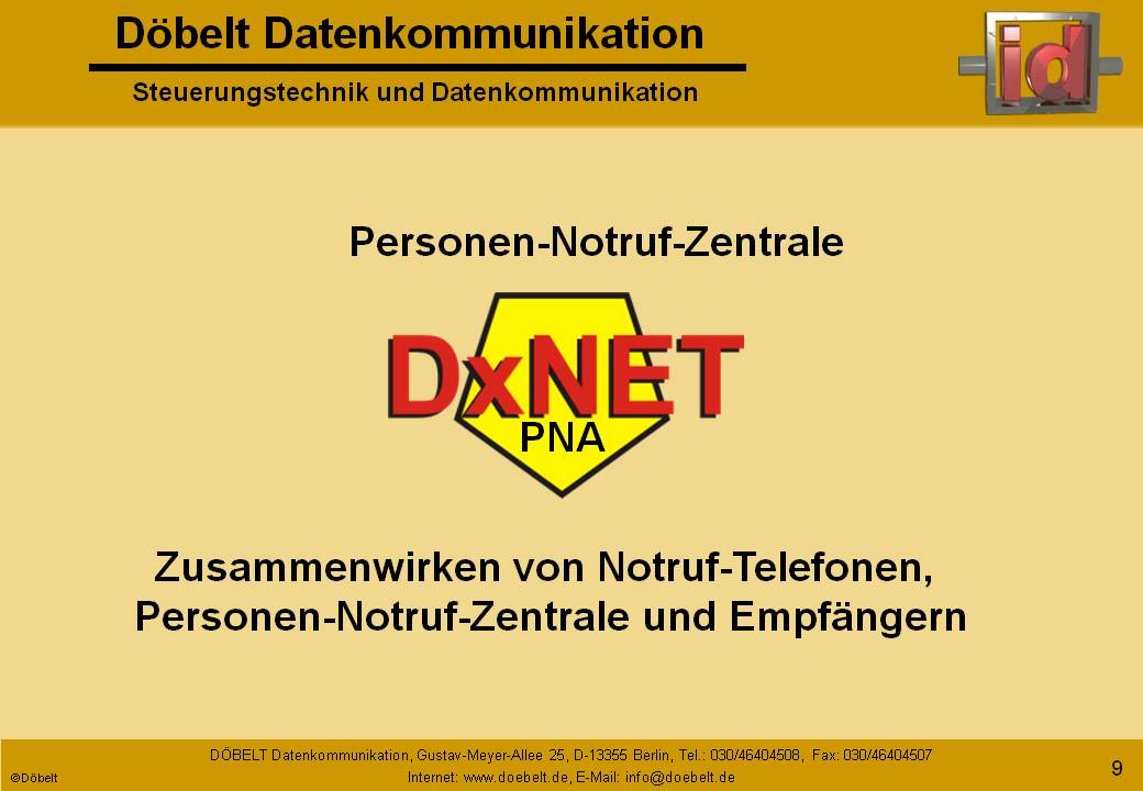 D�belt Datenkommunikation - Produktpr�sentation: dxnet-pna - Folie 9