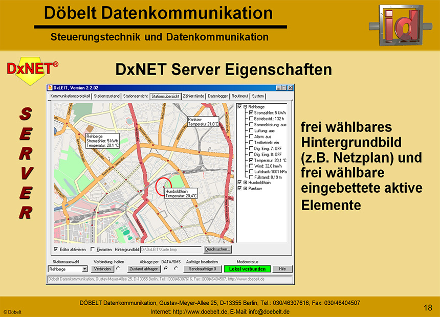D�belt Datenkommunikation - Produktpr�sentation: dxteng - Folie 18