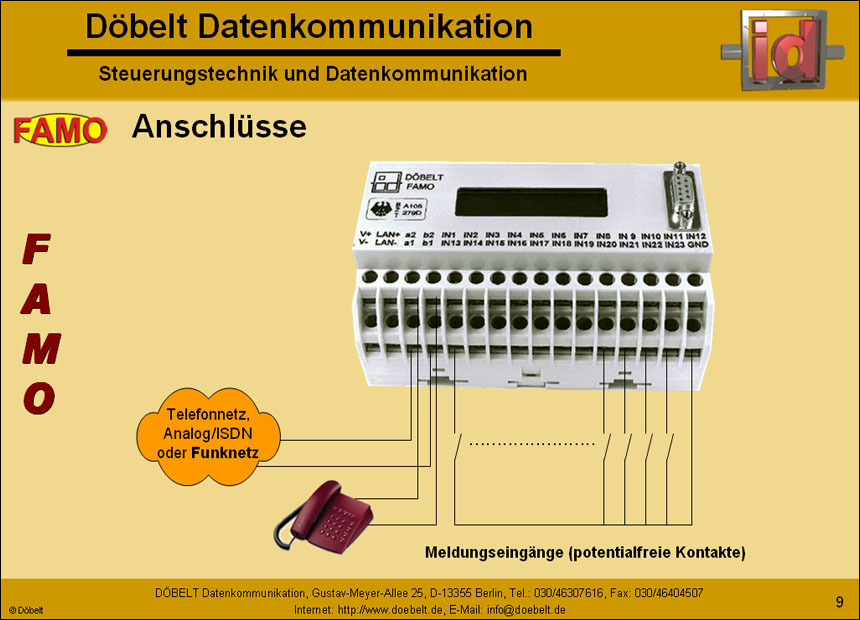 D�belt Datenkommunikation - Produktpr�sentation: famo - Folie 9